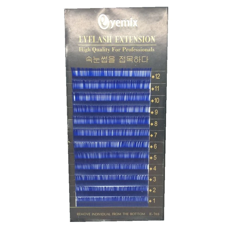 Eyemix популярные цветные индивидуальные ресницы для наращивания синие C Curl Eye Lashes