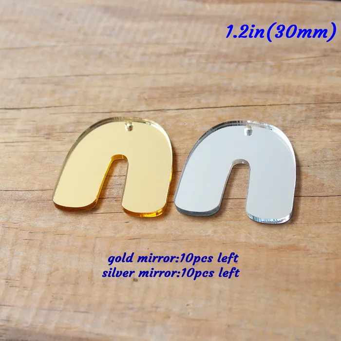 mirror set-20pcs 30 мм вверх дном U акриловые серьги золото серебро зеркало/матовый розовый зеленый коричневый вечерние украшения 1,"-AC1501 - Окраска металла: mirror set-20pcs