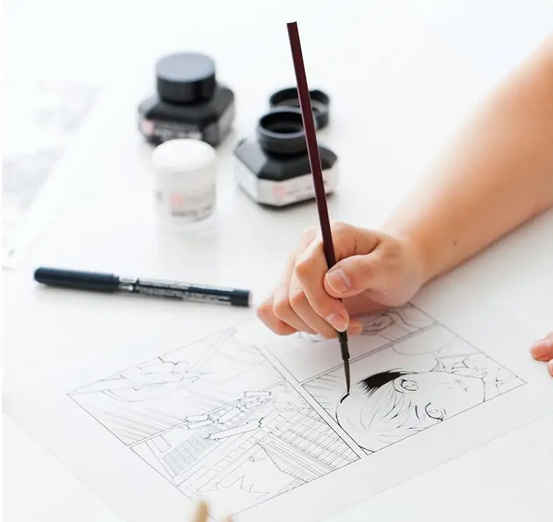 Маленькая японская каллиграфическая ручка с рисунком зиг карикатурист менсо