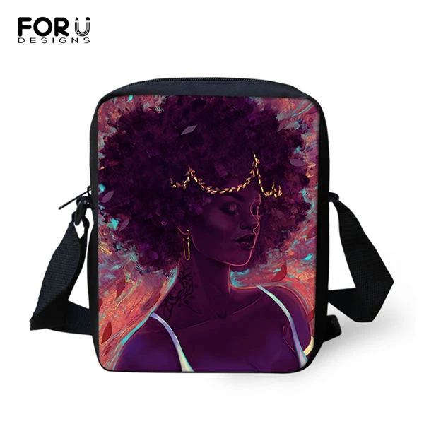 FORUDESIGNS/черные сумки-мессенджеры для девочек с рисунком, модные женские сумки через плечо, мини-закрылки на молнии - Цвет: CDWX937E
