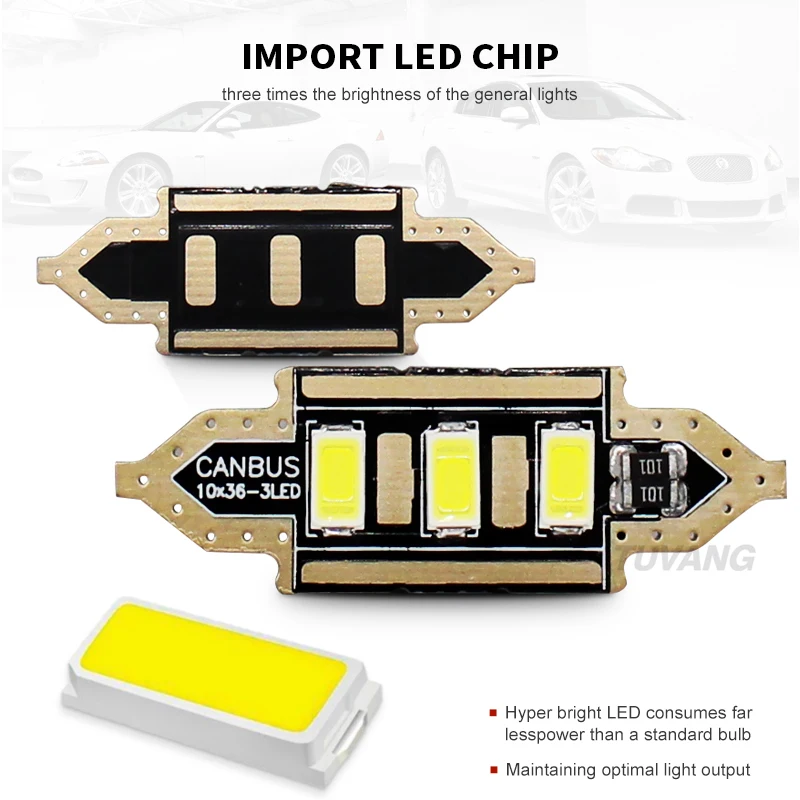 2x C5W гирлянда светодиодный лампы 31/36/39/41 мм 5730 SMD CANBUS Авто Интерьер светильник