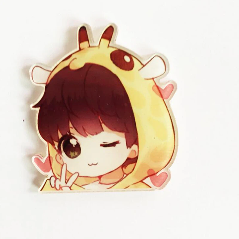 1 шт. Мультяшные милые забавные Броши с портретами солистов группы Ехо акриловые