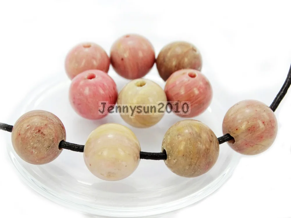 

Натуральный 10 мм Rhodochrosite драгоценные камни камень (2 мм) большое отверстие Круглые бусины для ювелирных изделий Ремесла 100 ⑤ упак.