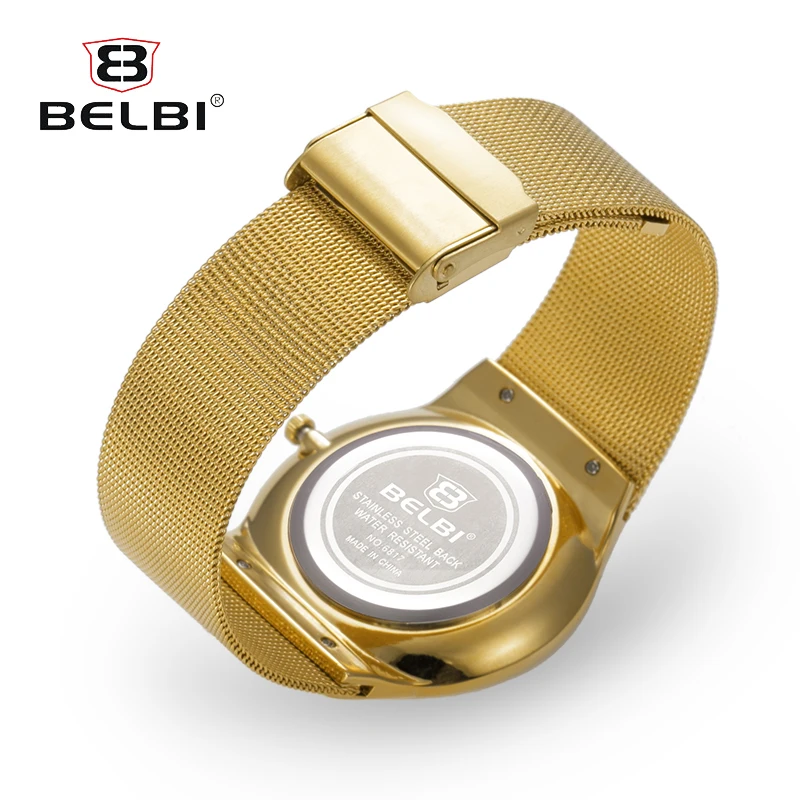 Часы Belbi мужские кварцевые водонепроницаемые из нержавеющей стали 2019|masculino|masculinos