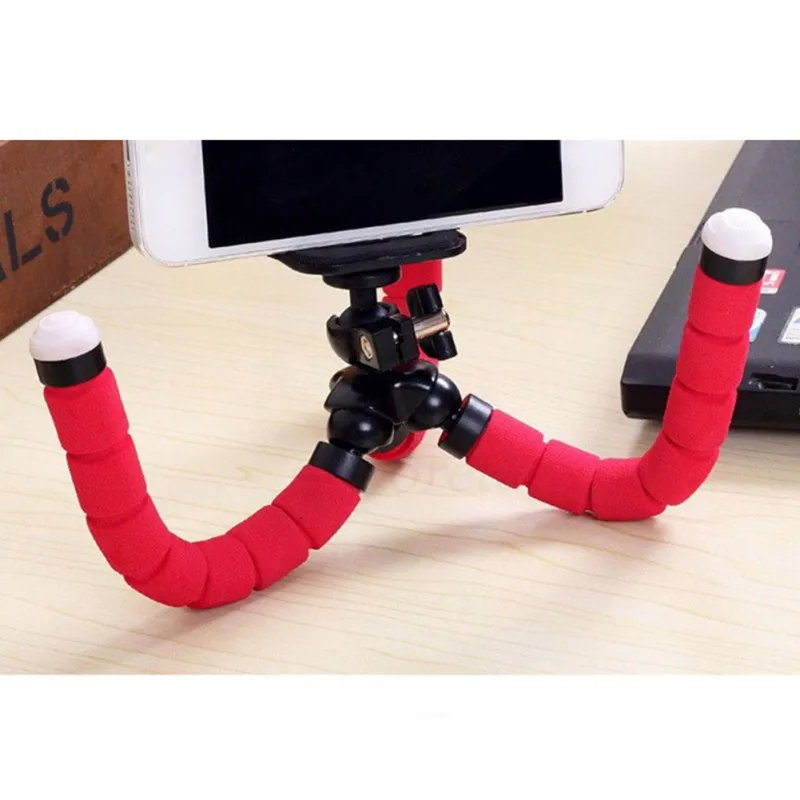 Гибкая Губка Осьминог Мини штатив с Bluetooth дистанционного спуска затвора для iPhone