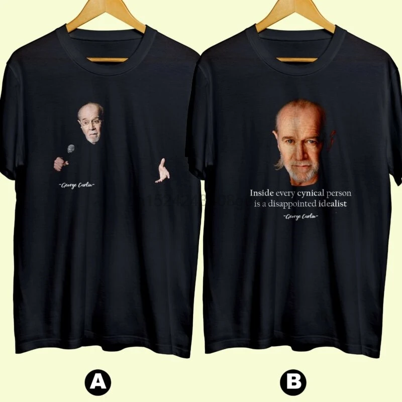 Новые хлопковые футболки George Carlin с надписью Stand Up Comedian и цитатами 2|Мужские