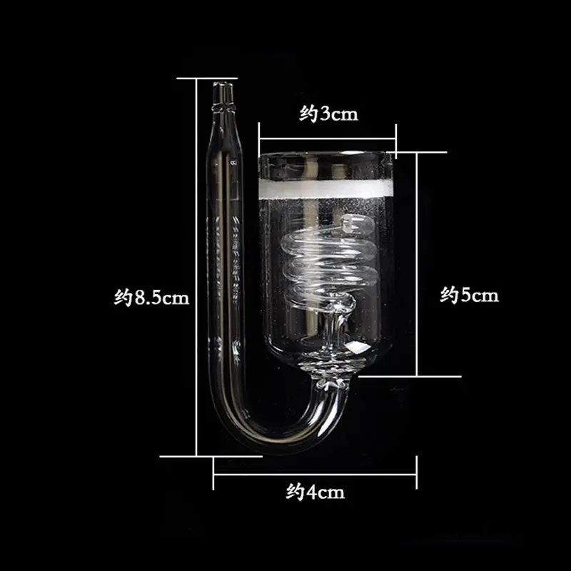 Стеклянный Аквариум CO2 диффузор стеклянный резервуар распылитель соленоидный