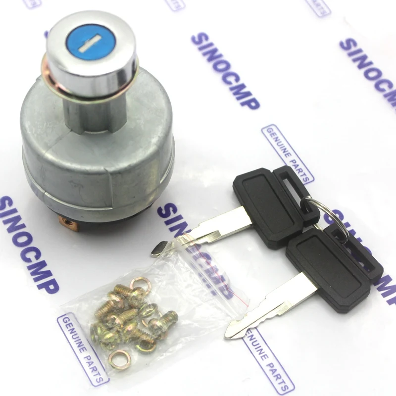 Выключатель зажигания SINOCMP с 2 ключами для экскаватора Daewoo DH220 7 5 гарантия 3