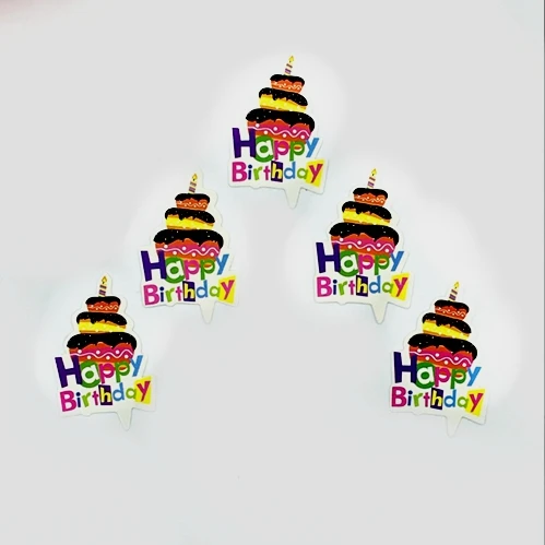 5pcs Paper card cake 5 шт. из искусственной кожи Сердце Звезда Корона Микки голова торт Топпер для с изображением пирожного на день рожденья Детские флажки для душа вечерние свадебные украшения - Цвет: 5pcs Paper card cake