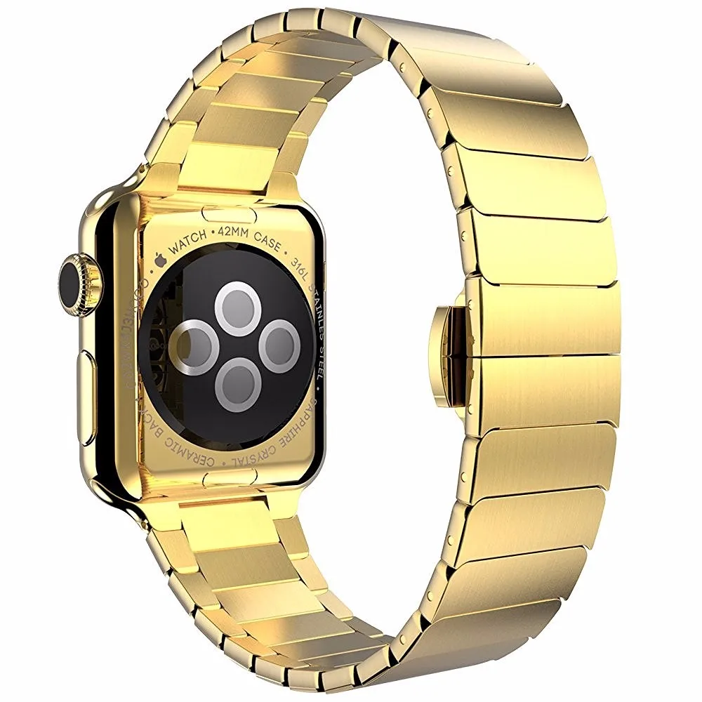 Роскошный металлический браслет для apple watch, ремешок для apple watch 5, 4, 3, 2, 1, 44 мм, 40 мм, iWatch, ремешок для часов 38 мм, 42 мм, браслет для apple watch