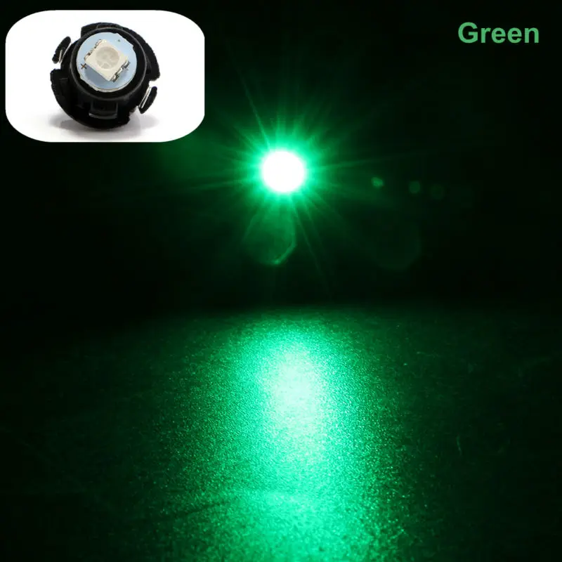 10 шт./лот 3 Вт 12 В T6.5 5050 1 SMD Led инструмент кластерный светильник автомобильная лампа внутренняя световая приборная панель лампа белый янтарь зеленый синий красный