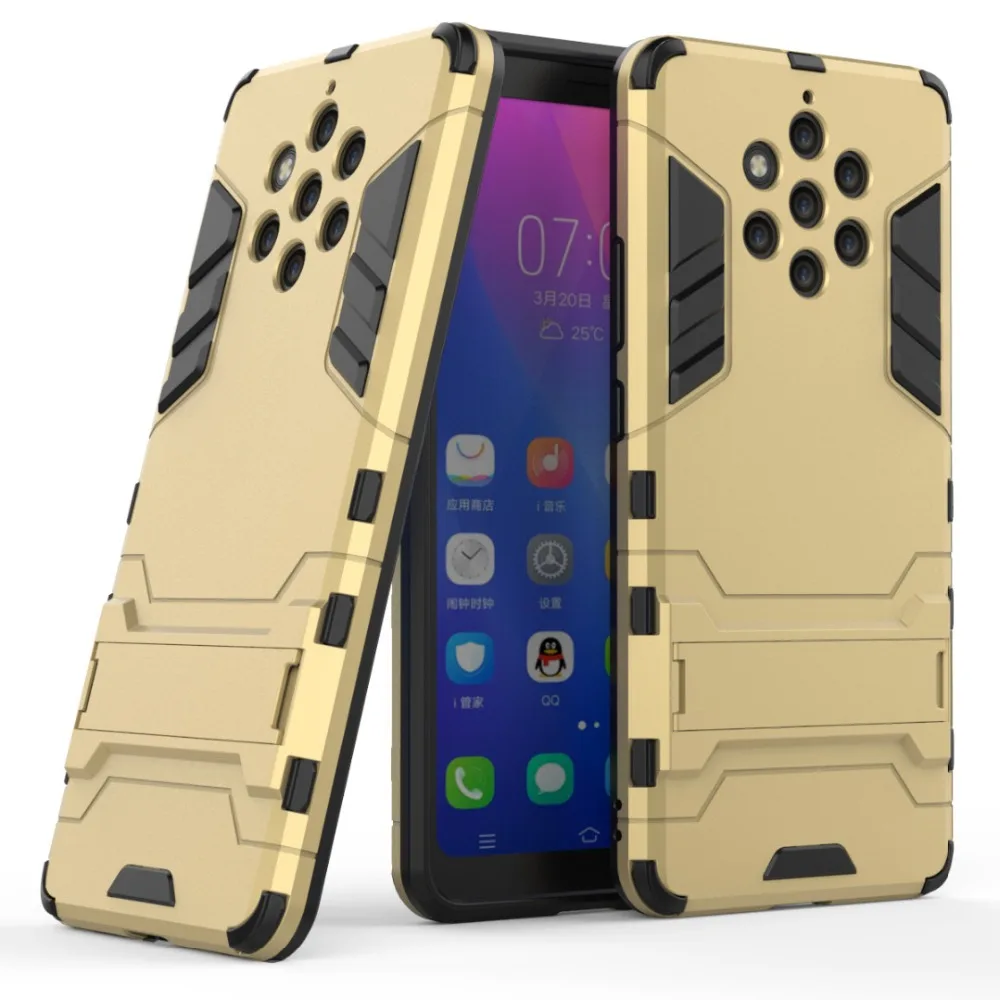 BYHeYang Cases For Nokia 9 PureView Case Rubber Silicon TPU &amp PC Robot Armor Back Covers Skins Shell Pure View cover |