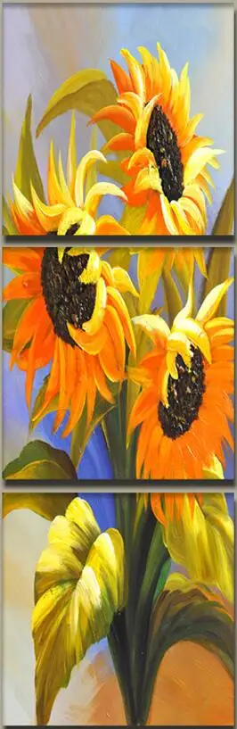 Набор для вышивки Подсолнух 3 шт./компл. картина из страз Триптих вышивка