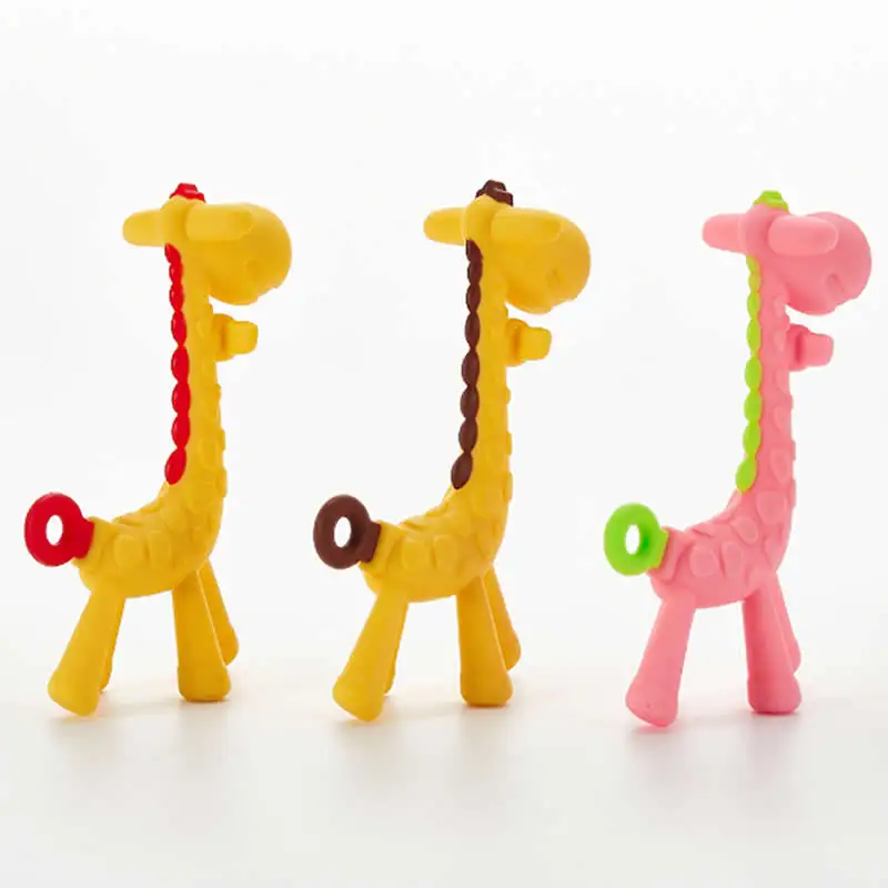 Детский Прорезыватель для зубов с мультяшным рисунком силиконовая детская