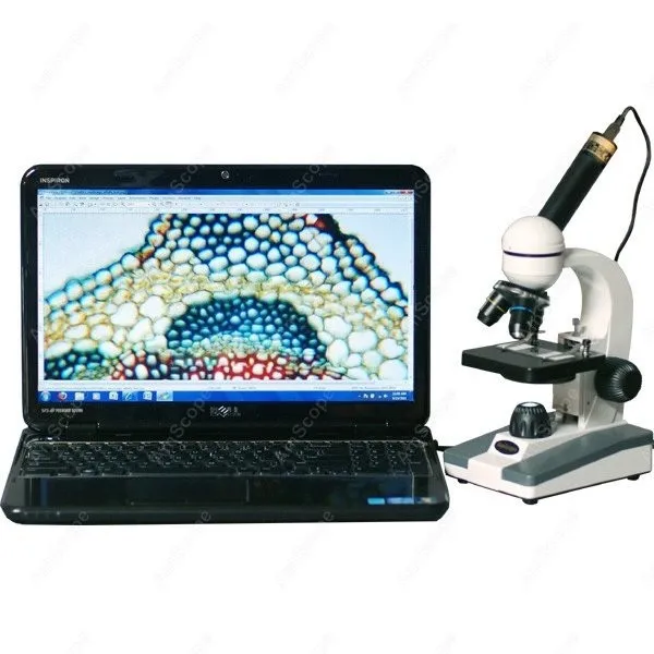 Студенческий составной Микроскоп-поставка AmScope 40X-640X Стекло оптика студенческий