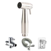 toilet bidet faucet bathroom hand bidet sprayer set kit pressurize flush spray gun tank hook wall mount