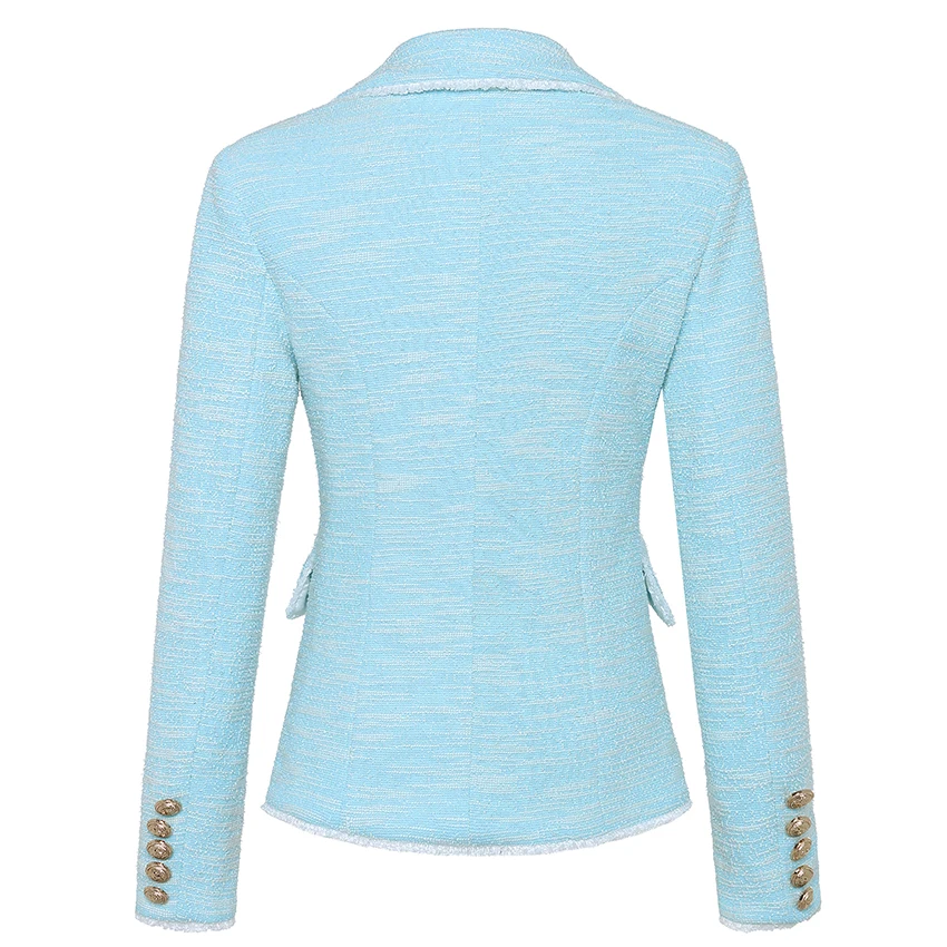 Высококачественный новый модный дизайнерский Блейзер 2018 женский двубортный