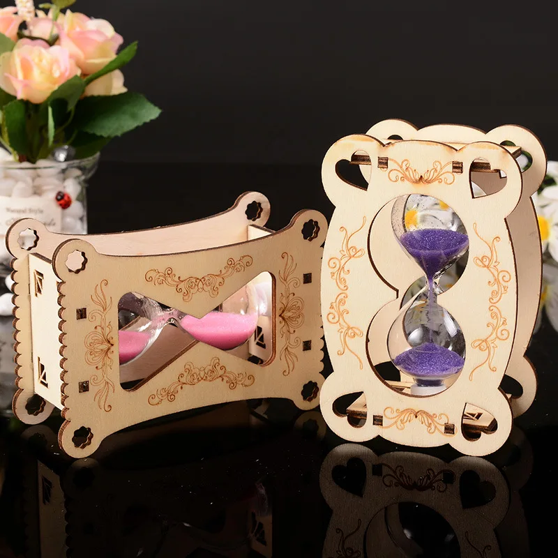 2 шт. маленькие песочные часы на столешнице деревянное ремесло таймер сделай чай