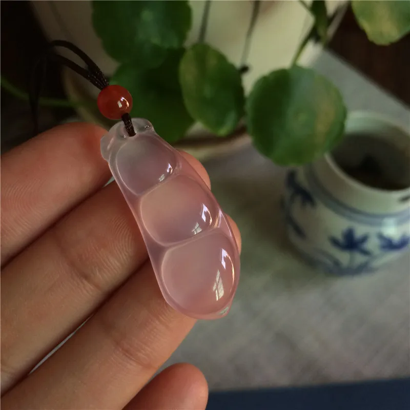 Природный всесезонный Bean Happiness Ankang благоприятный кулон ожерелья | Украшения и