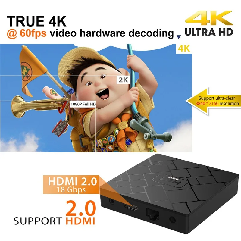Rovtop HK1 Мини ТВ приставка Android 8 1 2 Гб 16 Rockchip RK3229 четырехъядерный 4G Wifi H.265 4K HD HK1mini