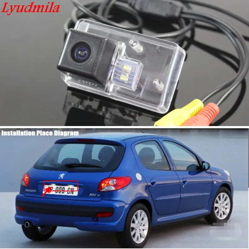 Беспроводная парковочная камера lyudмила для Peugeot 206 207 307/Автомобильная заднего