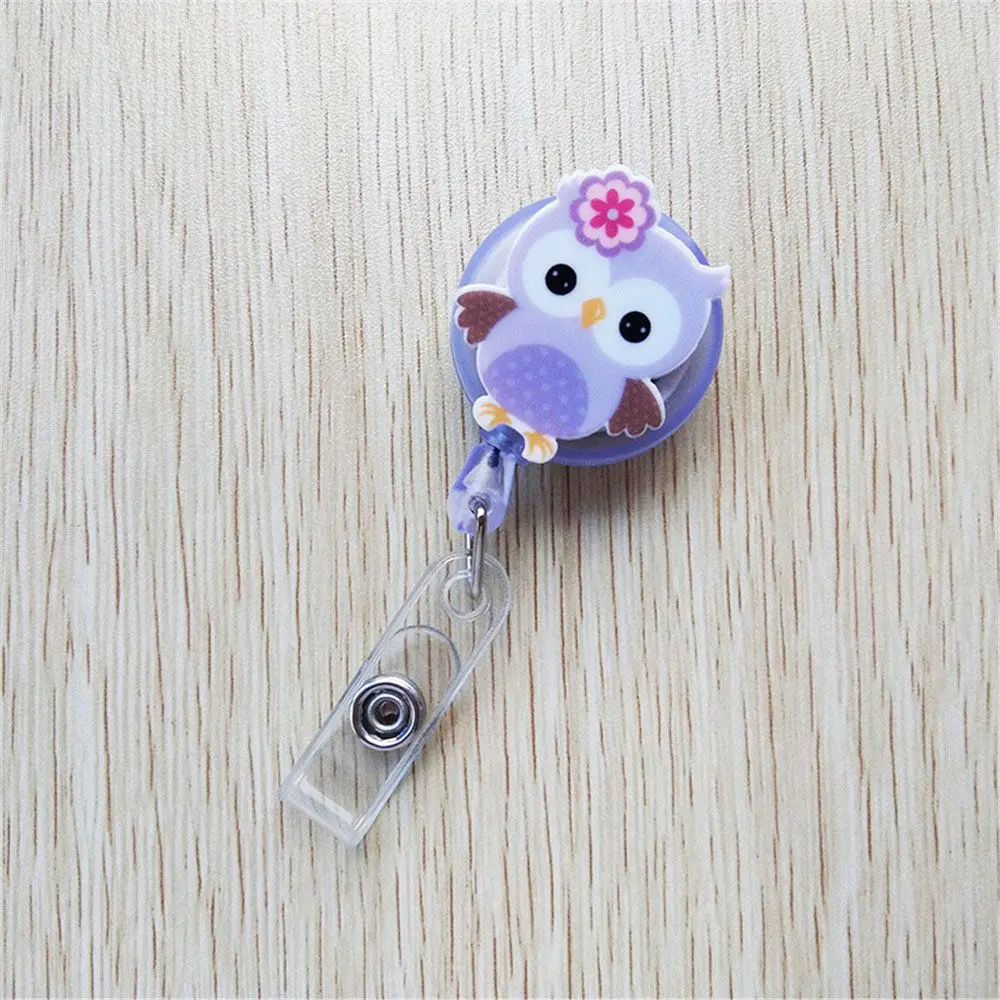 1pc Cute Cartoon Retractable Badge Reel Students Nurse Exhibition Pull Key Holder 60cm ID Name Card Korean Supplies|Бейджи и