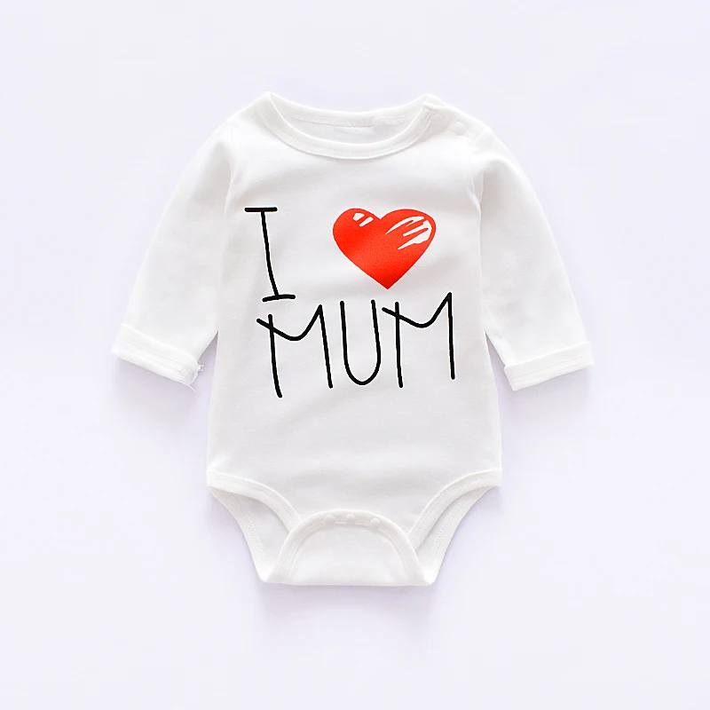 Комплекты одежды для малышей с надписью «Love mam& papa», хлопковый комплект одежды для мальчиков, костюм для новорожденных девочек, 3 предмета, боди с длинными рукавами+ штаны+ шапочка