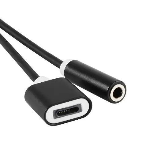 2 в 1 Зарядное Устройство Аудио Адаптер USB Кабель Для Зарядки 3.5 мм Джек наушники
