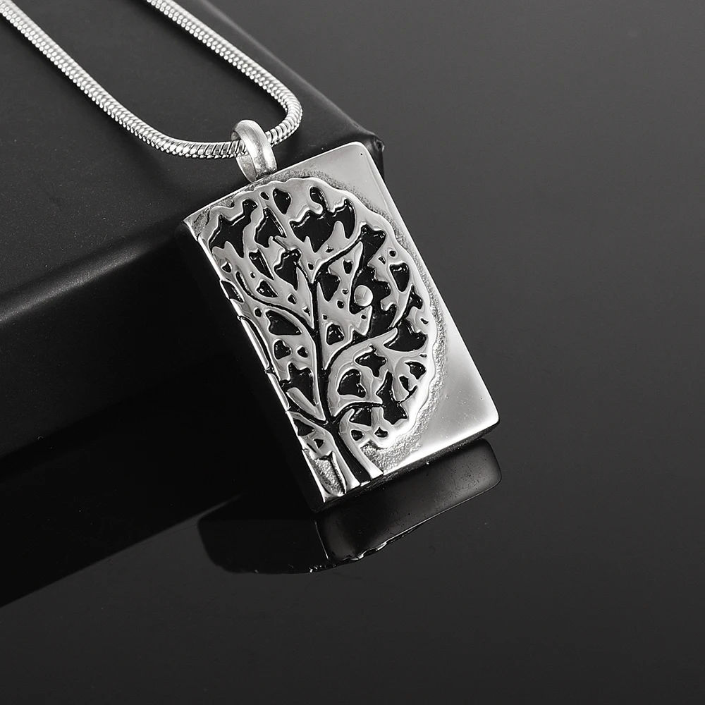 2017 Newest 3D Tree Stainless Steel Pet/Human Ashes Holder Pendant Necklace Memorial Cremation Jewelry 20'' Snake Chain | Украшения