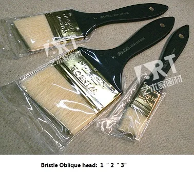 Oblique head 1 2 3 WINSOR& NEWTON щетина дополнительные картины маслом и кисти для акриловых красок художник специальная Кисть Деревянная ручка - Цвет: Oblique head 1 2 3
