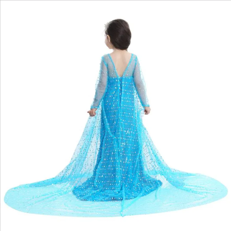 Снежное платье для девочек костюм принцессы Детское на Хэллоуин карнавал