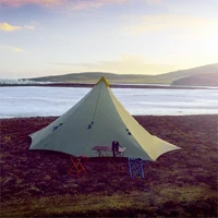 ultralight 860g camping tent 4 person outdoor 20d nylon both sides silicon coating rodless pyramid large tent camping 4 season