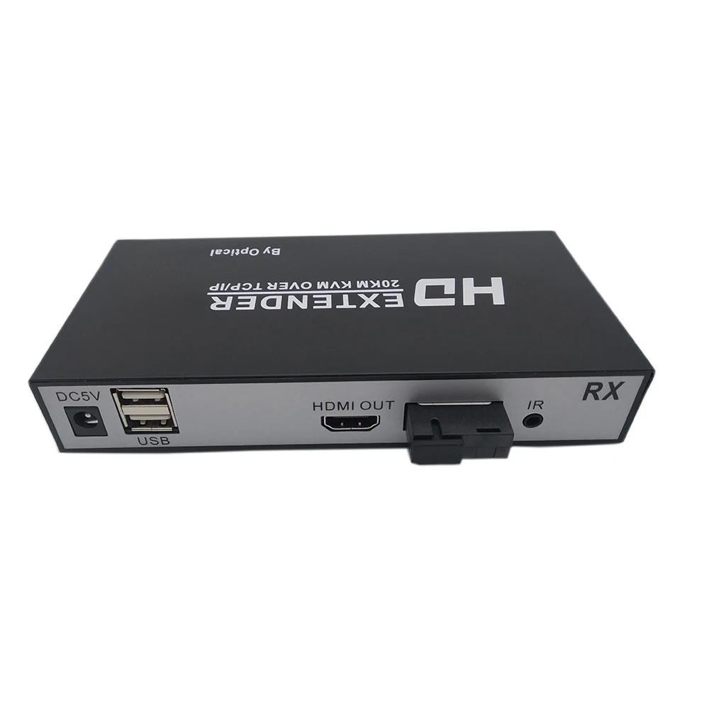 KVM удлинитель Оптический совместимый с HDMI 20 км TCP/IP оптоволоконным кабелем USB 2 0