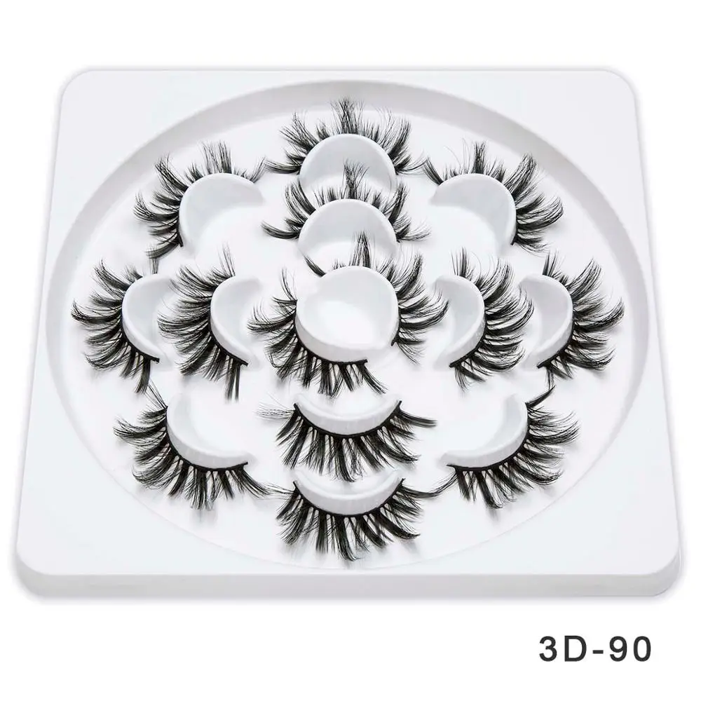 3D90 SEXYSHEEP 2/4/7 пар искусственной 3D норковые ресницы натуральные длинные накладные ресницы объем Накладные ресницы макияж расширение ресницы «maquiagem» - Цвет: 3D90