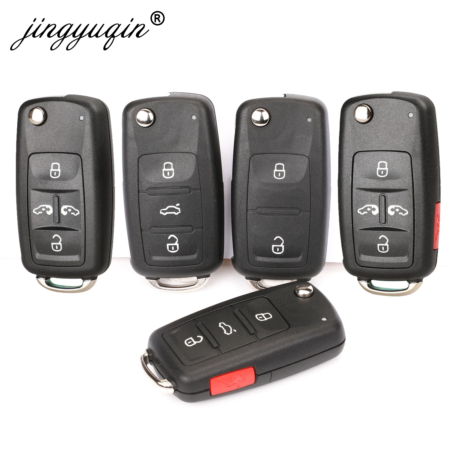 Чехол для ключей jingyuqin 30 шт. VW Tiguan Golf Sagitar Polo MK6 Touareg удаленное складывание 2/3/4