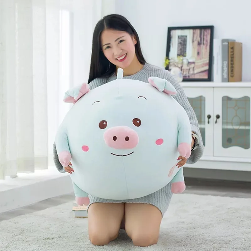 Kawaii мягкая синяя игрушка поросенок плюшевые игрушки кукла 30-55 см свинья животных