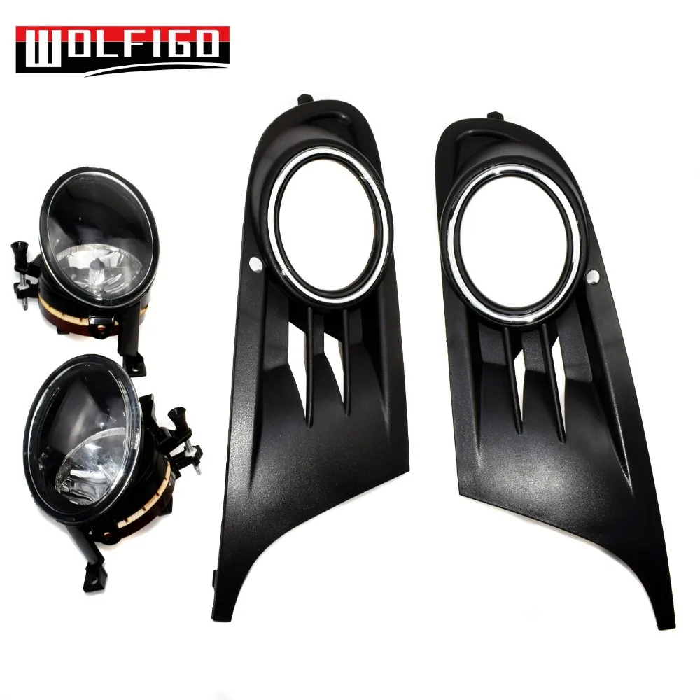 WOLFIGO для VW Golf Jetta sportwgen MK6 2010- Бампер решетка и противотуманный светильник с левой и правой стороны W/лампы