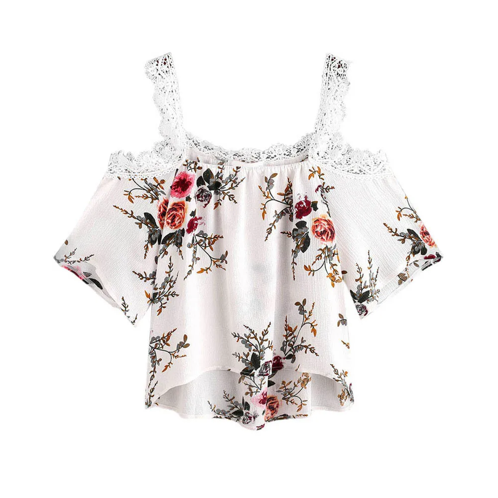 Женские повседневные топы с коротким рукавом и открытыми плечами Y775 | Женская