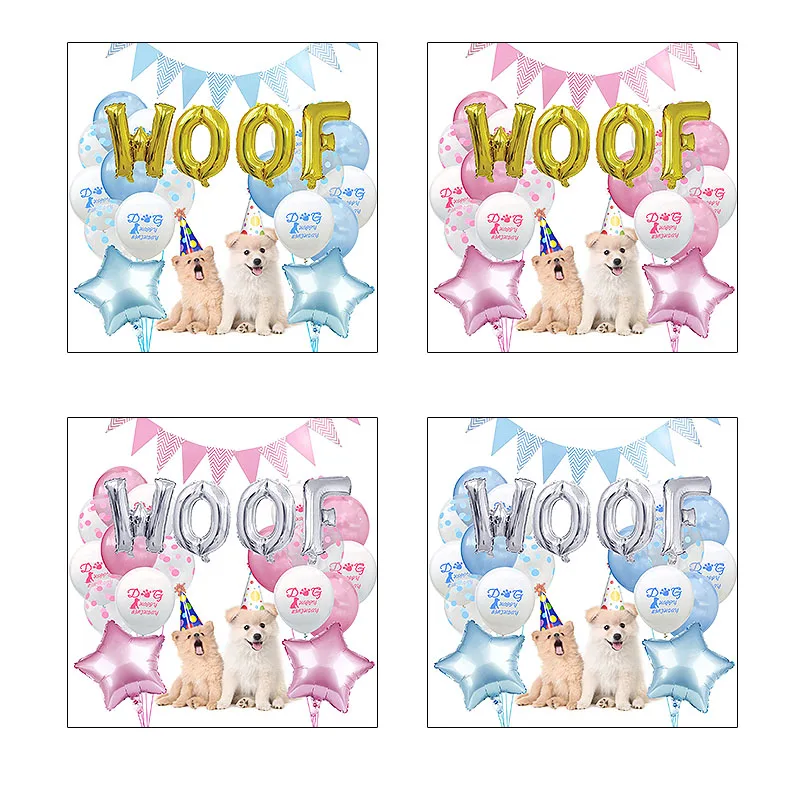 16 дюймов Гав письмо воздушный шар Комбинации собака на тему дня рождения
