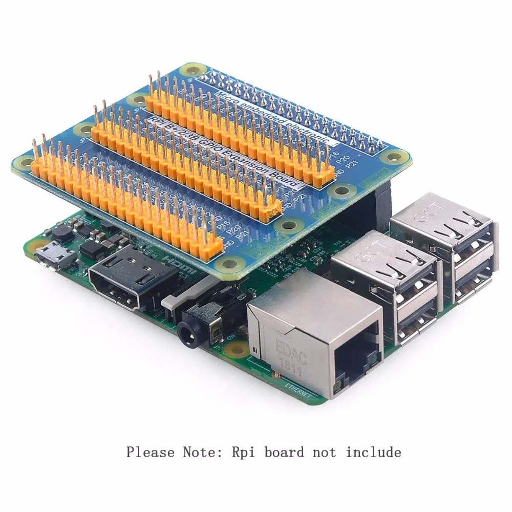Raspberry Pi GPIO Плата расширения один ряд для трех рядов 3 2 Модель B +|Аксессуары