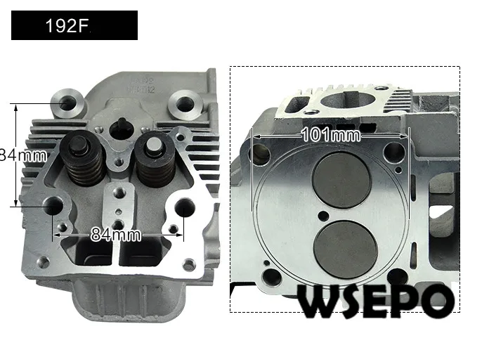 Cabeça do Cilindro Refrigerado a ar do Motor Etc para 192f Qualidade! Assy Incl. Válvulas Molas Diesel 7kw Gerador Peças Top