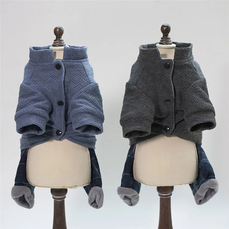 Зимний комбинезон для собак F116 комбинезоны шерстяной зимняя одежда теплое