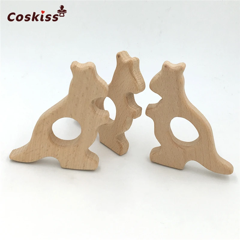Деревянный Прорезыватель кенгуру из бука|baby teether|baby teether woodteether baby |