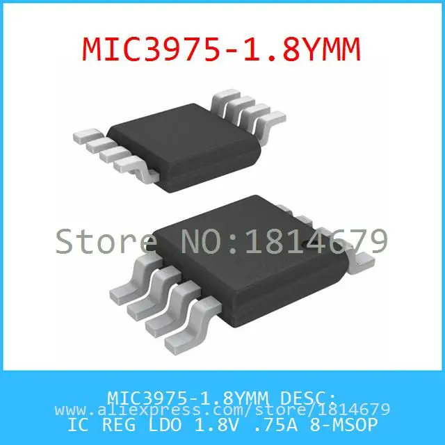Бесплатная Доставка 1 Шт./лот MIC3975 1.8YMM IC REG LDO 1.8 В. 75A 8 MSOP 3975 MIC3975|ldo|lotlot lot |