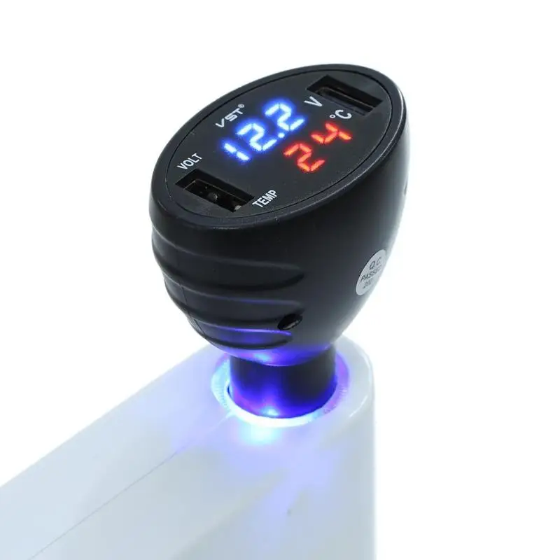 Автомобильное зарядное устройство с двумя USB портами 12 В/24 В|Зажигалка| |