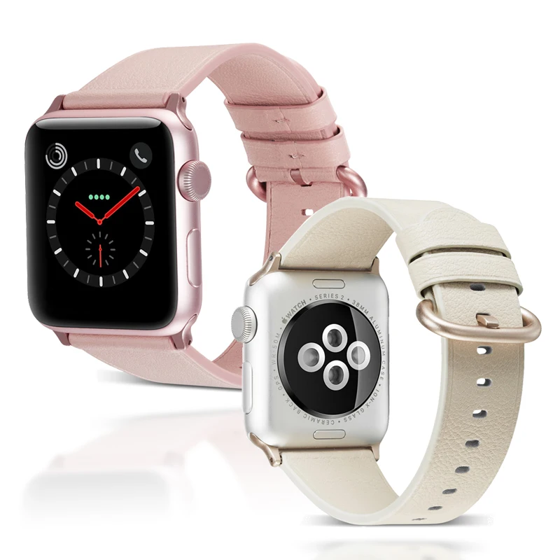 Кожаный ремешок для часов apple Watch 42 мм и watch 44 браслета iwatch series 5 4 3 2 1 38 40 мм|Ремешки