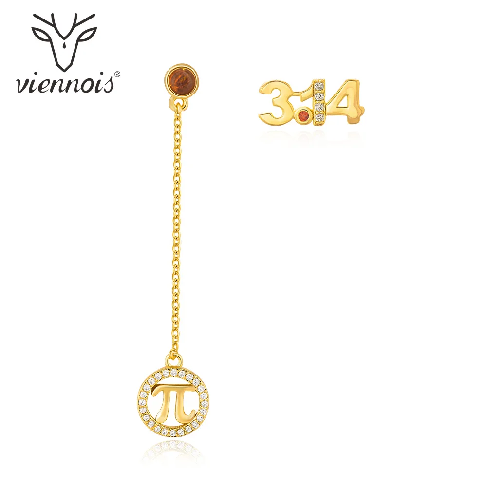Viennois трендовые серьги капли золотого цвета для женщин Необычные гвоздики с