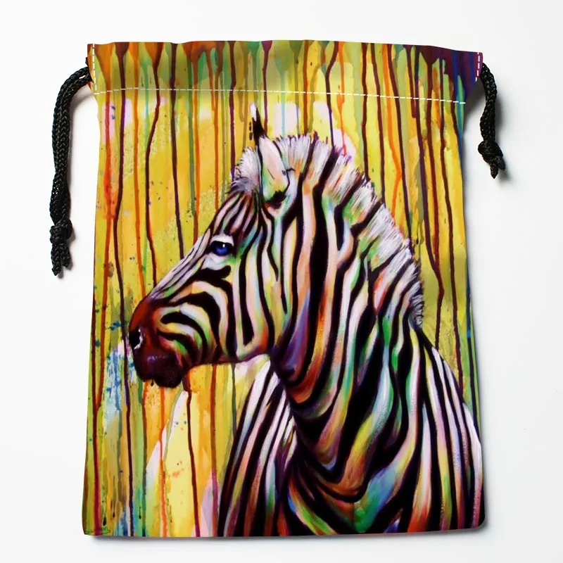 

Лучшие сумки на шнурке с принтом зебры, сумки для хранения на заказ, сумки типа 18x22 см, сумки для хранения