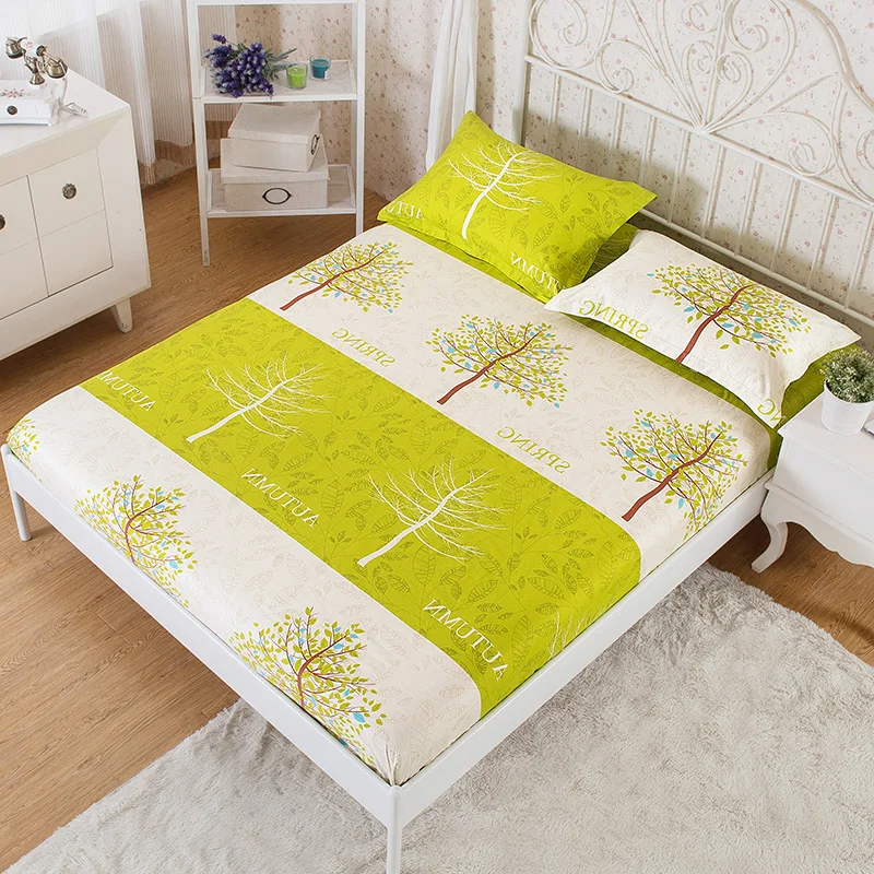 100% хлопок современного постельное белье цветочный Рисунок яркий наматрасник