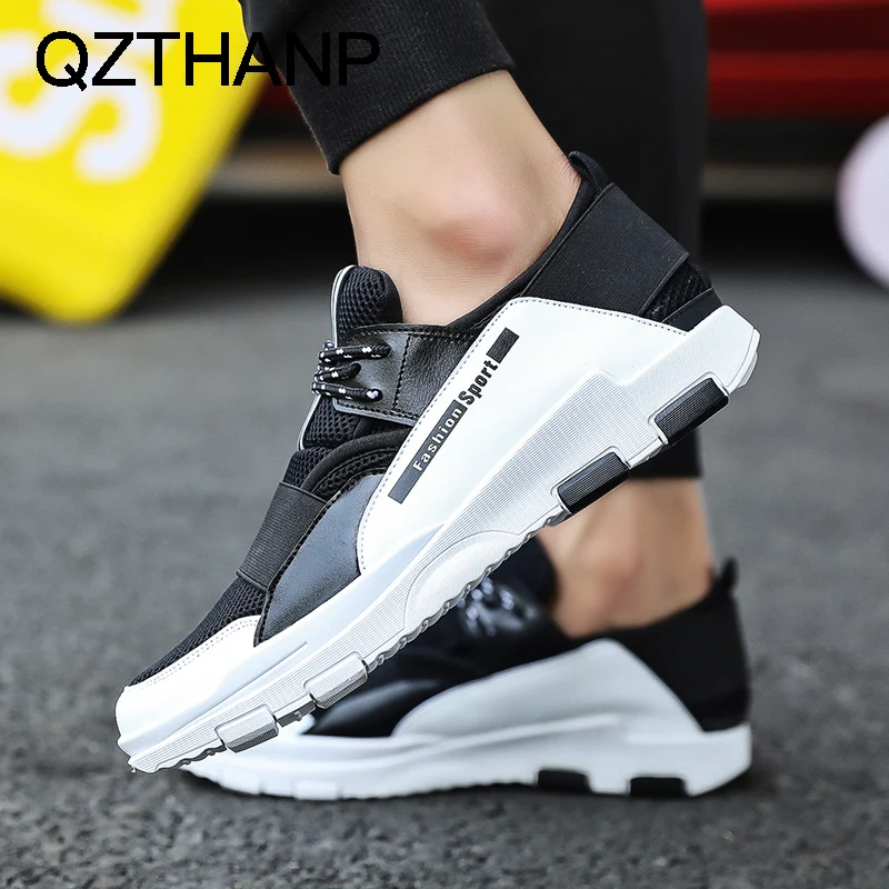 

Men PU Leather Casual Shoes Men Lace Up New Fashion Sneaker Breathable Krasovki Flats Man Adult Zapatos Hombre HighQuality